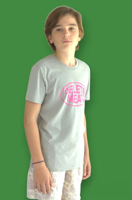 Opal Grey 'Delete Meat' Teens T-Shirt