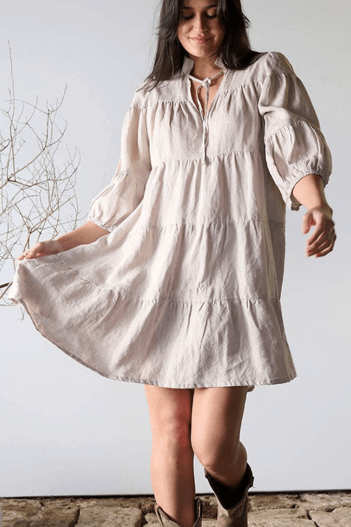 Eadie Lifestyle Bella Natural Linen Womens Dress Style Society Marketplace