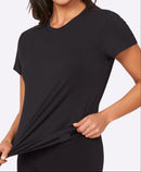 Short Sleeve Cotton Basic Black T-Shirt - BJ's PJs Style Society Marketplace