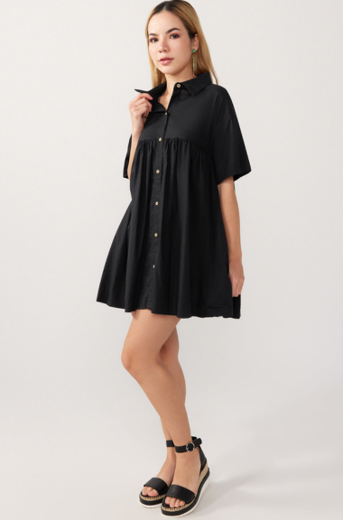Black Verity Shirt Dress