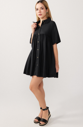 Black Verity Shirt Dress