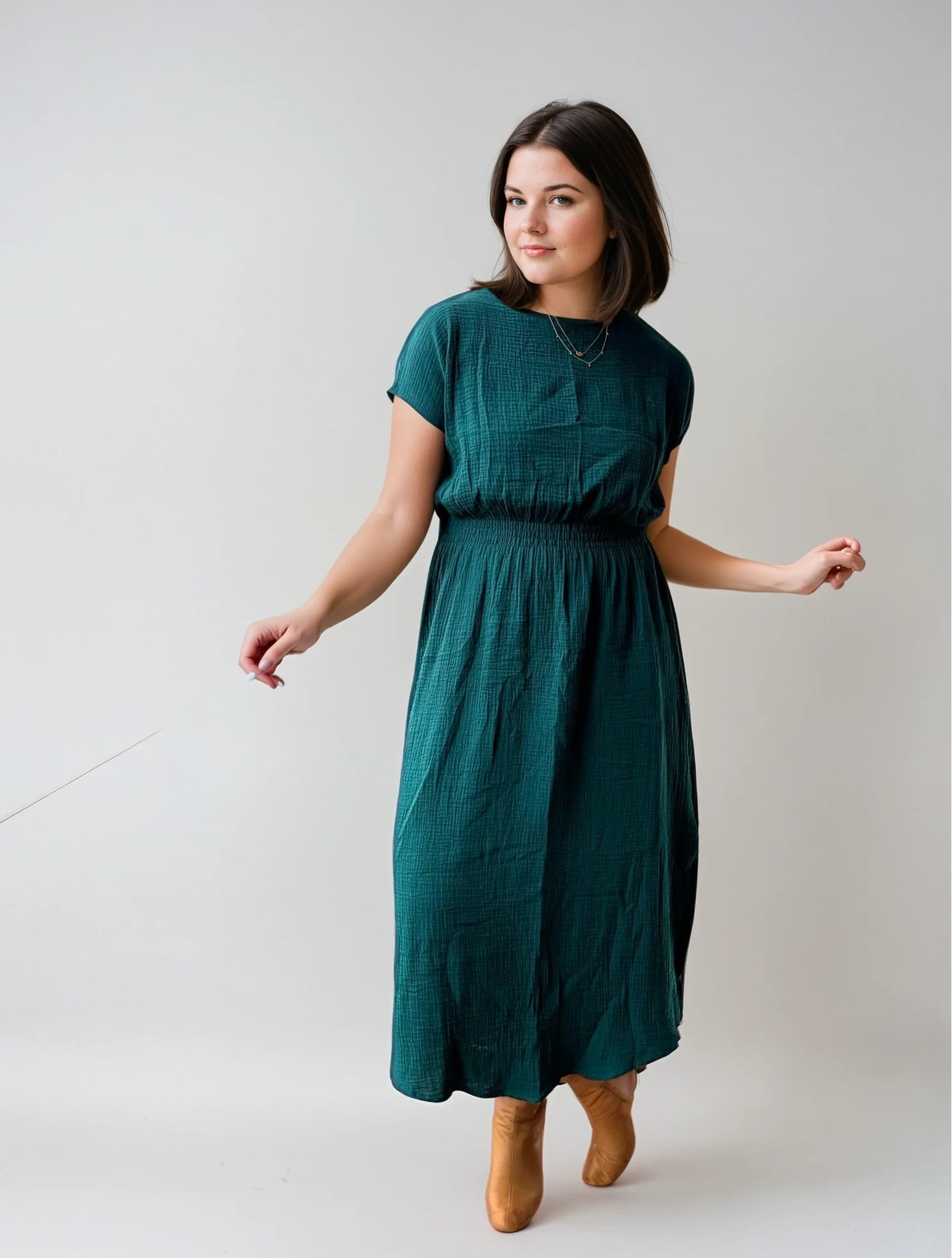 Magnolia Petrol Green Organic Double Gauze Dress | Style Society Marketplace Magnolia Petrol Green Organic Double Gauze Dress | Style Society Marketplace
