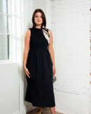 ALBER DRESS Navy Blue Organic Gauze-3