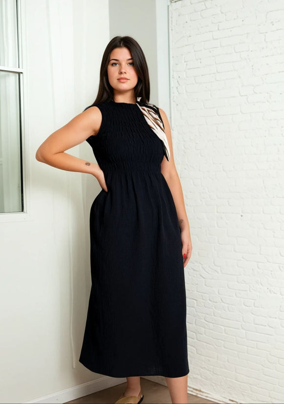 Cecilia_Long_Navy_Blue_Organic_Cotton_Summer_Flowy_Dress_2
