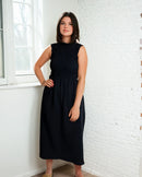 ALBER DRESS Navy Blue Organic Gauze-5