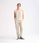Muslin Sand  Linen on Model Standing Style Society Marketplace