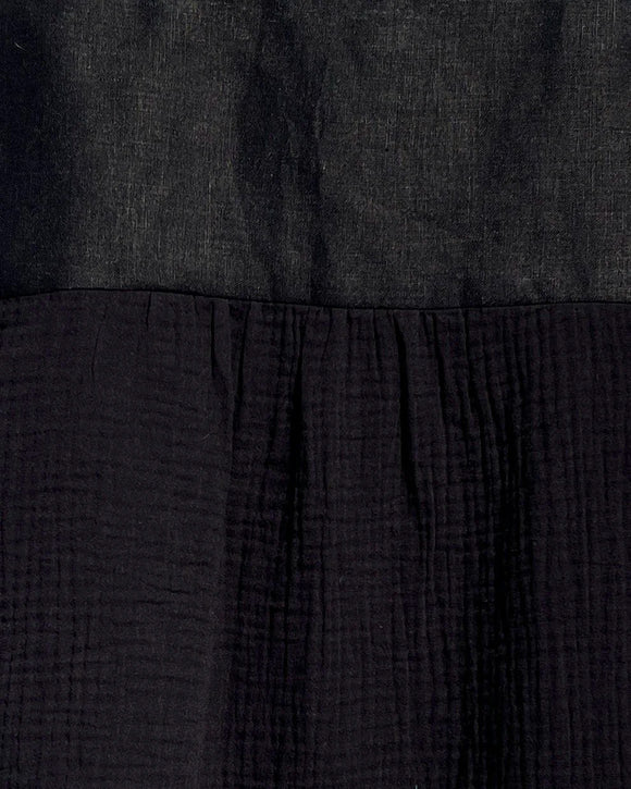 DAUCUS TOP Organic Muslin Black Linen