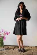 Eadie Lifestyle Bella Black Linen Womens Dress at Style Society Marketplace.  OEKO-TEX® and GOTS certified.
