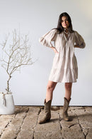 Eadie Lifestyle Bella Natural  Linen Womens Dress Style Society Marketplace  linen dress perfect for ladies and women 