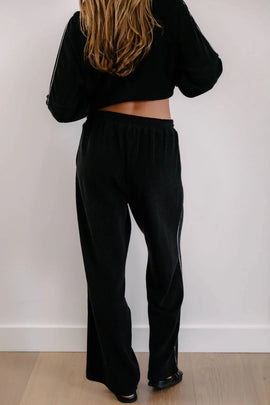 Empire Classic Lounger Pant - Black with White Piping - 0