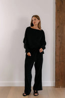 Empire Elevated Crew - Black with White Piping-4
