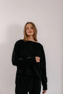 Empire Elevated Crew - Black with White Piping-5