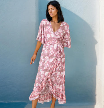 Dreamy Rayon Voile Wrap Dress