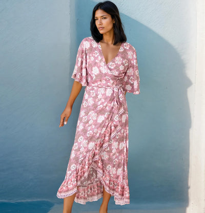Dreamy Rayon Voile Wrap Dress