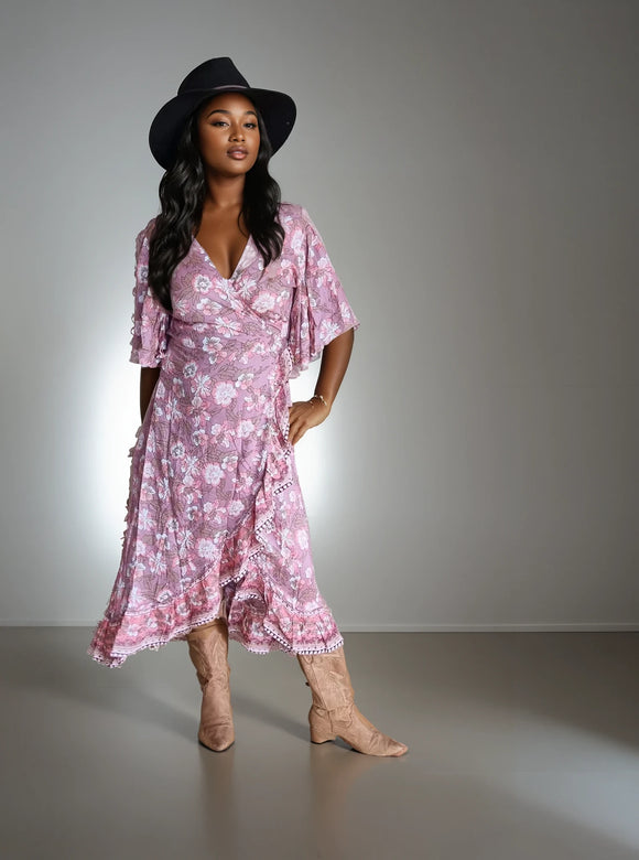 Dreamy Rayon Voile Wrap Dress
