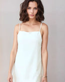 Linen A-Line Dress in Pearl-3