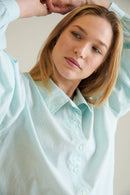 LA Relaxed Relaxed Feminine Button-Down Light Pinstriped Blouse Style Society Marketplace Lightweight shirt
