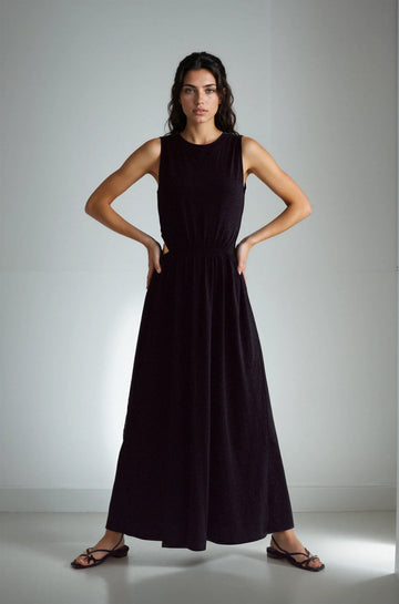 Minimalist Organic Jersey Dress with Vented Back - 0