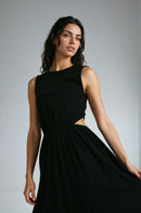 Minimalist Organic Jersey Dress with Vented Back-1
