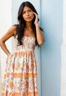 Sunny Hand-Printed Cotton Maxi Dress-3