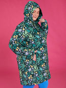 Leaves & Blooms Longline Raincoat-6