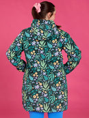 Leaves & Blooms Longline Raincoat-4