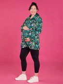 Leaves & Blooms Longline Raincoat-7