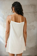 Linen A-Line Dress in Pearl-2