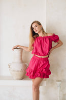 Me+LIA Emelie Fuchsia Linen Set Style Society Marketplace