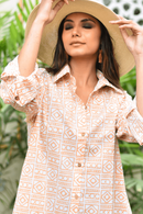 Neha Shirt Dress - Geo Print-1