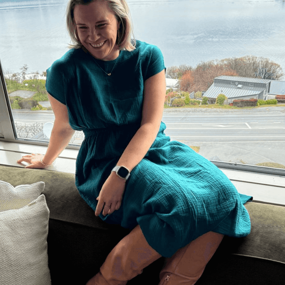 Petrol_Green_Midi_Dress_Organic_Cotton_Style_Society_Marketplace Cecilia 