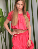 Emelie Fuchsia Set - Top & Skirt-4