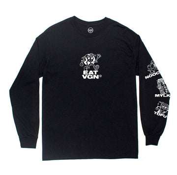 Plant Faced Clothing EAT VGN Heroes Long Sleeve Shirt Black Style Society Marketplace