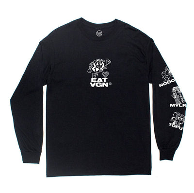 Plant Faced Clothing EAT VGN Heroes Long Sleeve Shirt Black Style Society Marketplace
