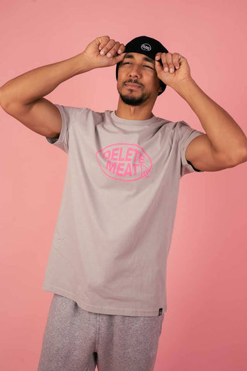 Plant Faced Clothing Opal Grey 'Delete Meat' Unisex T-Shirt Style Society Marketplace Mens