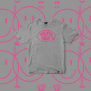 Plant Faced Clothing Opal Grey 'Delete Meat' Unisex T-Shirt Style Society Marketplace Unisex front emblem in pink