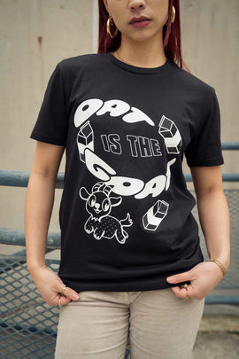 Organic Cotton T-Shirt – "OAT IS THE GOAT" - 0