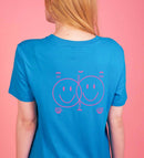 Plant Faced Clothing Royal Blue 'Delete Meat' Unisex T-Shirt Style Society Marketplace Ladies  Back