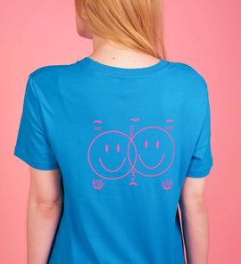 Plant Faced Clothing Royal Blue 'Delete Meat' Unisex T-Shirt Style Society Marketplace Ladies  Back