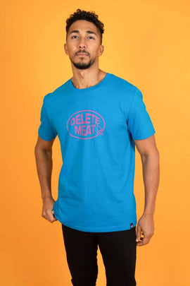 Plant Faced Clothing Royal Blue 'Delete Meat' Unisex T-Shirt Style Society Marketplace Mens