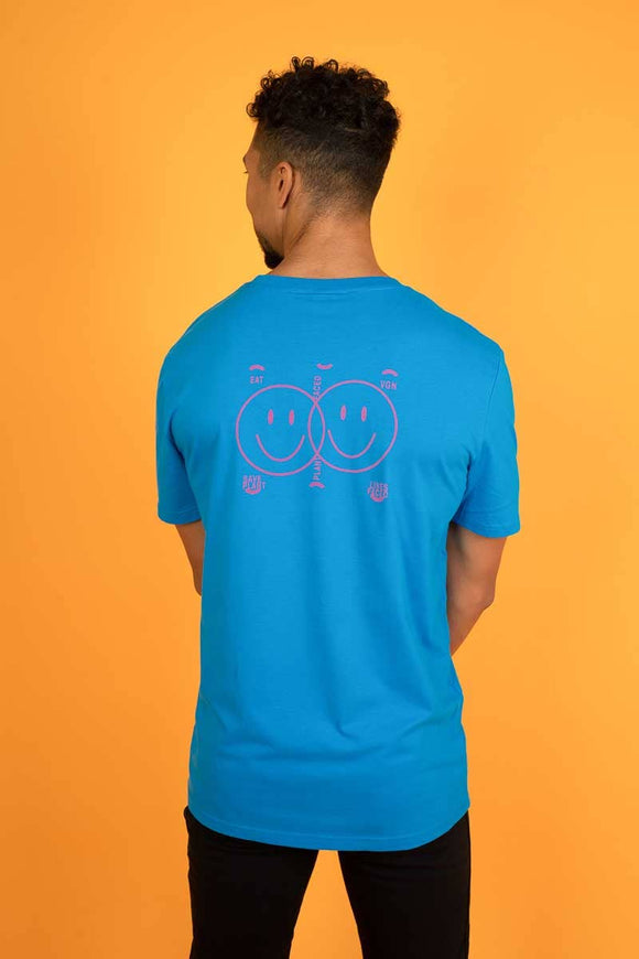 Plant Faced Clothing Royal Blue 'Delete Meat' Unisex T-Shirt Style Society Marketplace Mens Back