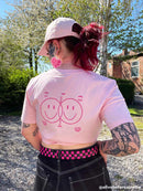 Plant Faced Dad Hat - Pastel Pink-5