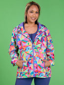 Rainbow Daisies Raincoat- Adults-2