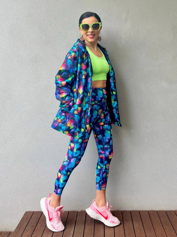 Rainbow Splatter Raincoat- Adults