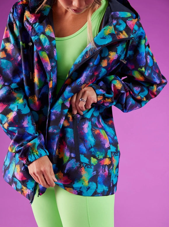 Rainbow Splatter Raincoat- Adults