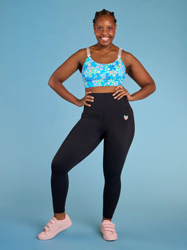 Rainbow at Heart Everyday Black Legging- 7/8