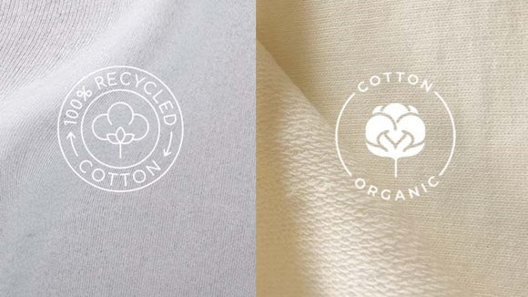 <p>organic cotton & recycled cotton</p>