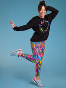 Sprinkle Positivity Organic Cotton Sweatshirt- Jet Black-3