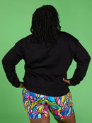 Sprinkle Positivity Organic Cotton Sweatshirt- Jet Black-6