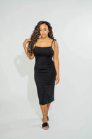 Wildflo Studio The Strappy Midi Dress in Jet at Style Society Marketplace